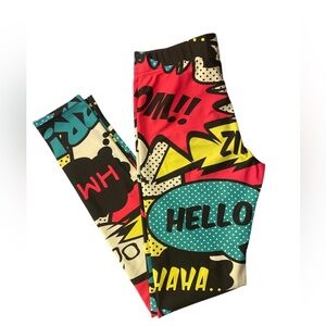 FiercePulse Colorful Graphic Print Leggings GUC S